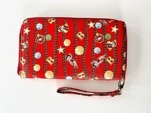 Betty Boop 2014 Purse Handbag Red Charm Bracelet  Print 15" x 9"